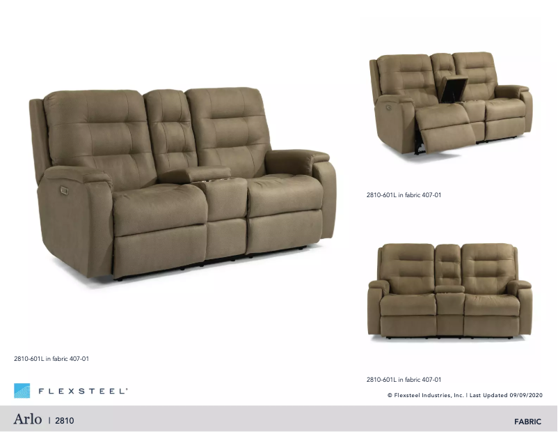 Page n°1 - Manuel utilisateur Flexsteel Arlo 2810-601L