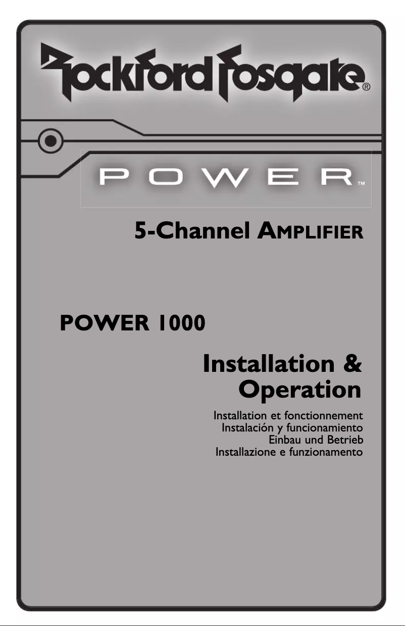 Page 1 de la notice Manuel utilisateur Rockford Fosgate Punch 45