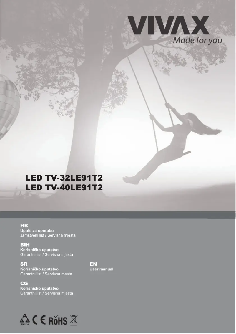 Image de la première page du manuel de l'appareil TV-40LE91T2