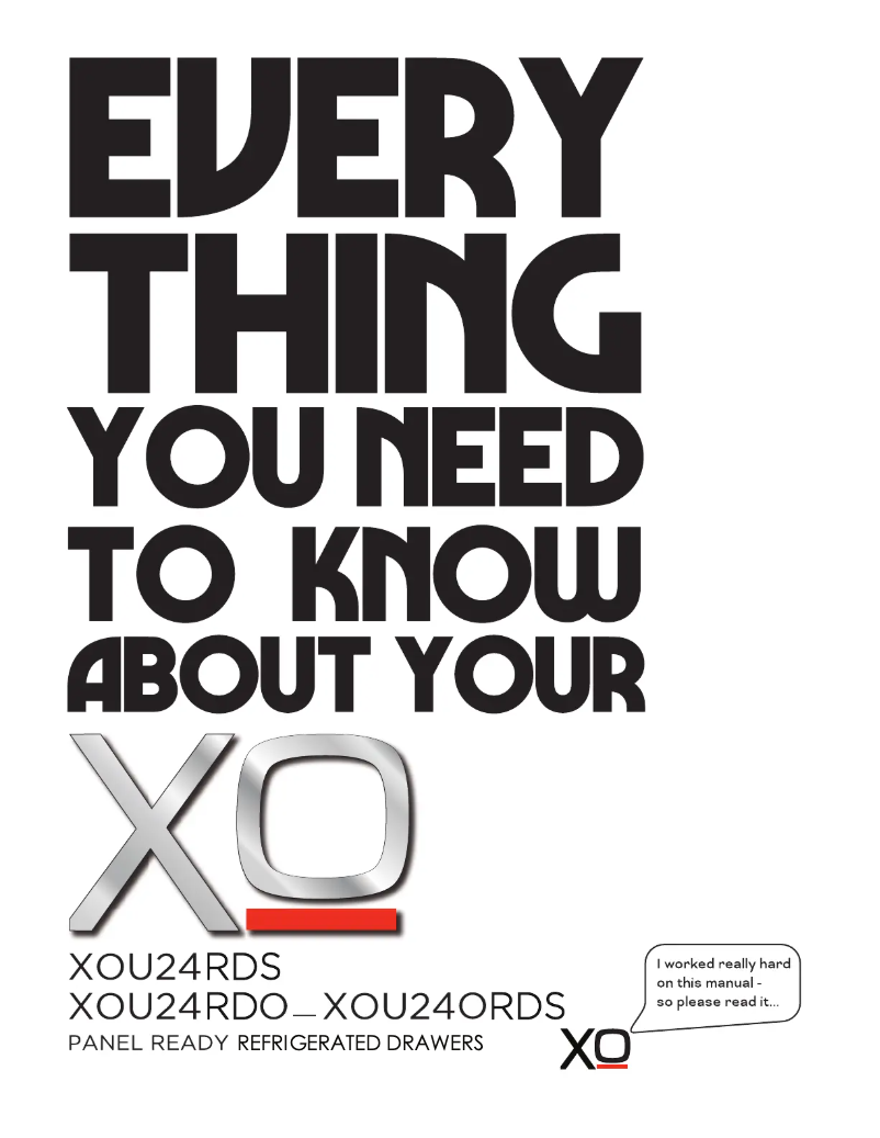 Page n°1 - Manuel utilisateur XO XOU24RDS