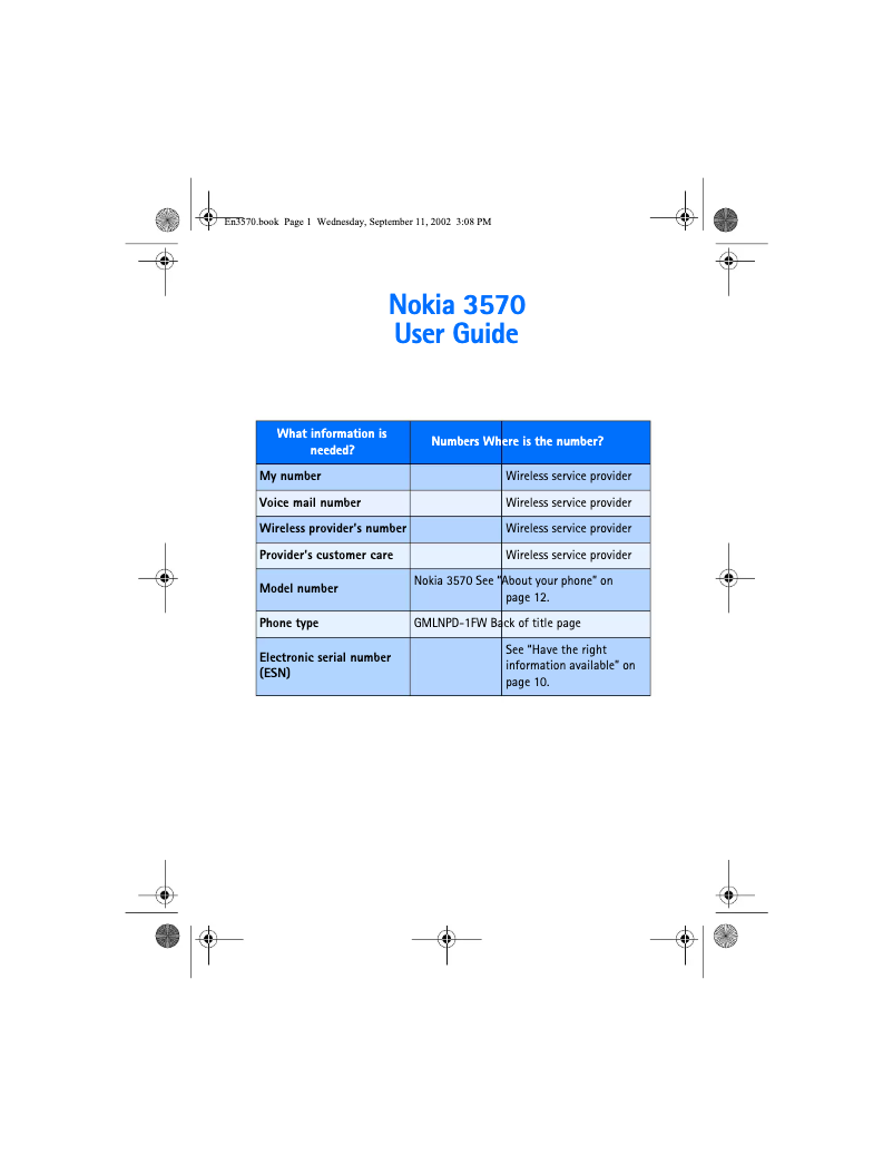 Imagen de la primera página del manual del dispositivo 3570