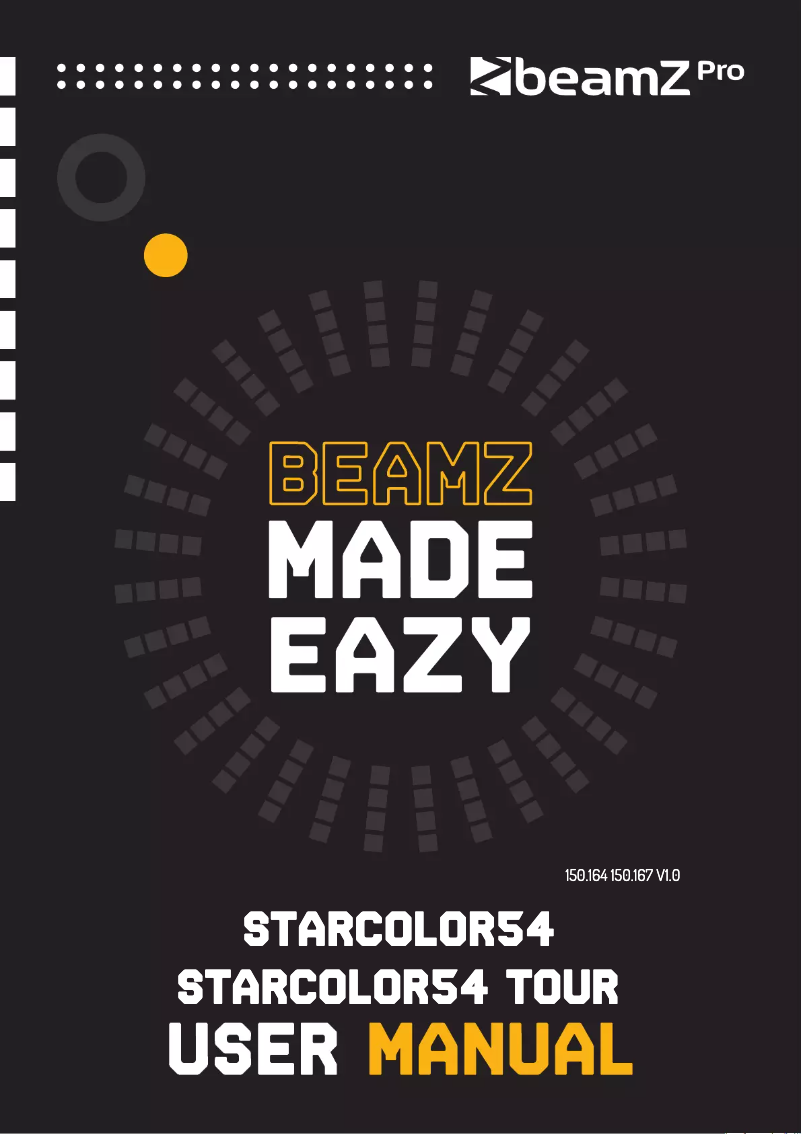 Page n°1 - Manuel utilisateur BeamZ Starcolor54 TOUR