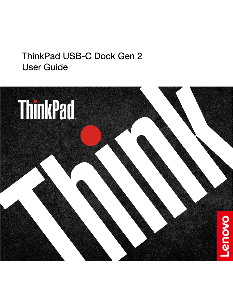 Image de la première page du manuel de l'appareil ThinkPad USB Type-C Dock Gen 2