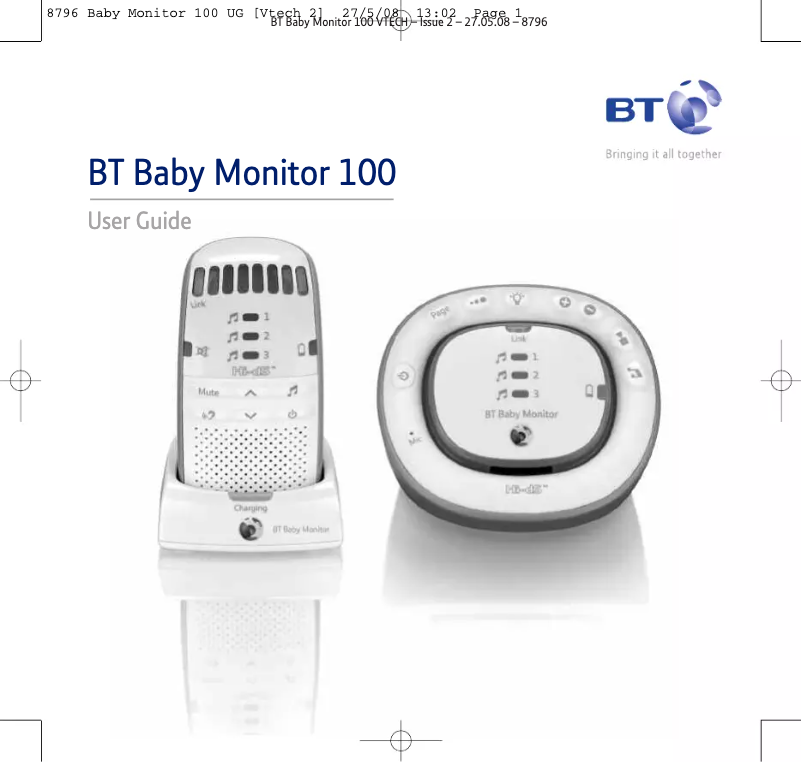 Image de la première page du manuel de l'appareil Baby Monitor 100