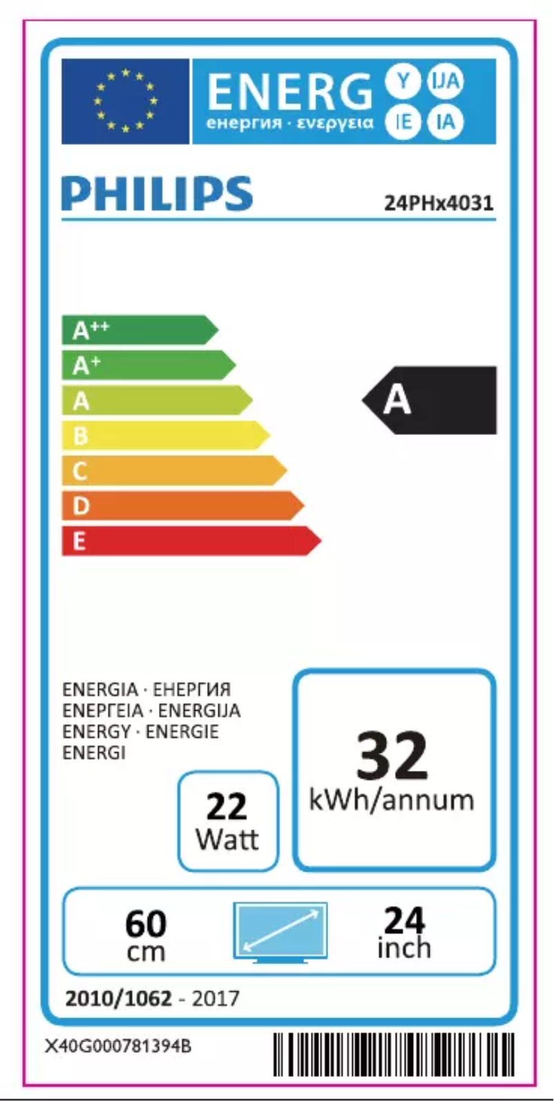 Image de la première page du manuel de l'appareil 24PHT4031