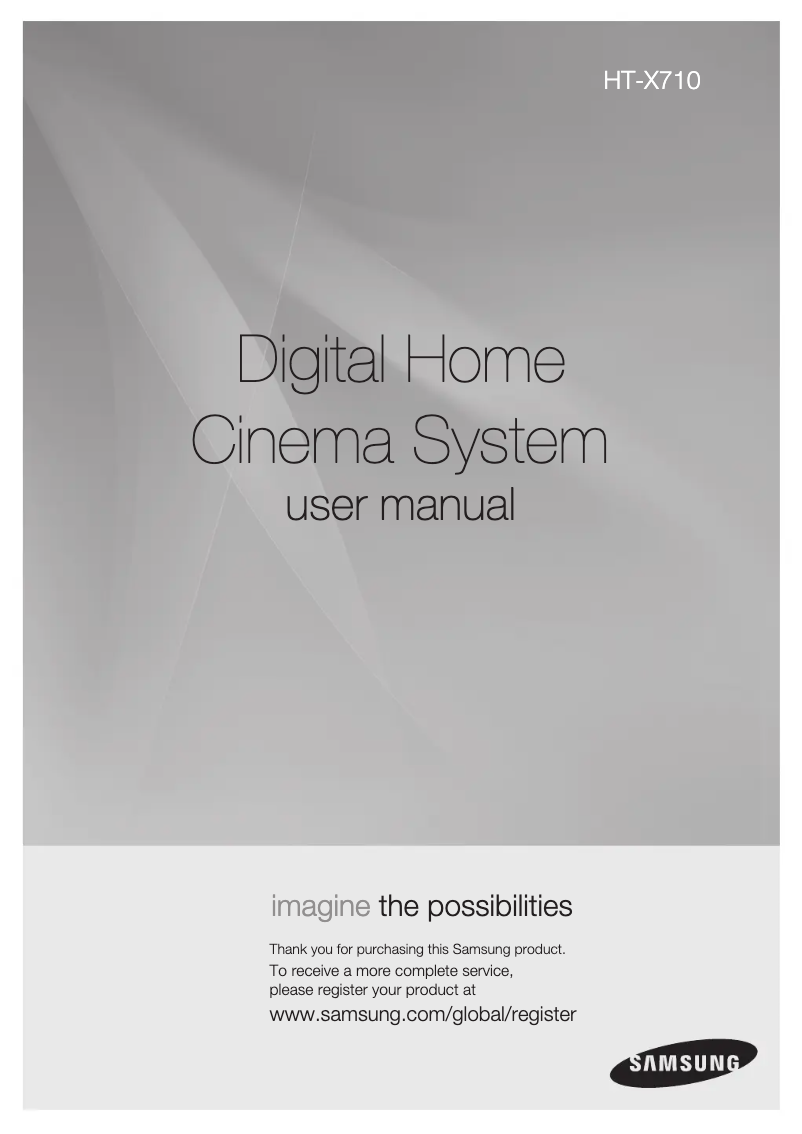 Image de la première page du manuel de l'appareil HT-X710T