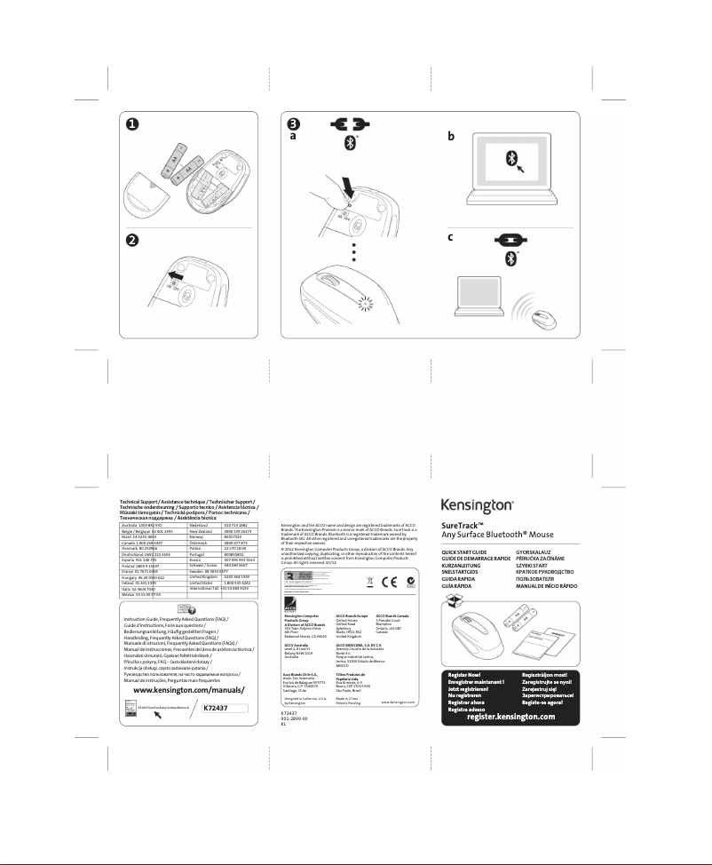 Page n°1 - Manuel utilisateur Kensington SureTrack