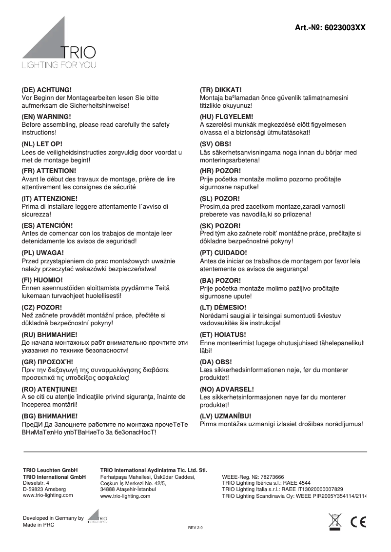 Image de la première page du manuel de l'appareil Moony 602300345