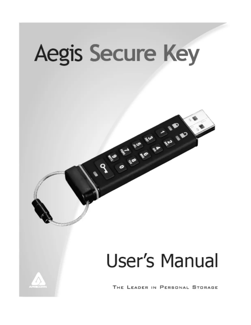 Page 1 de la notice Manuel utilisateur Apricorn Aegis Secure Key