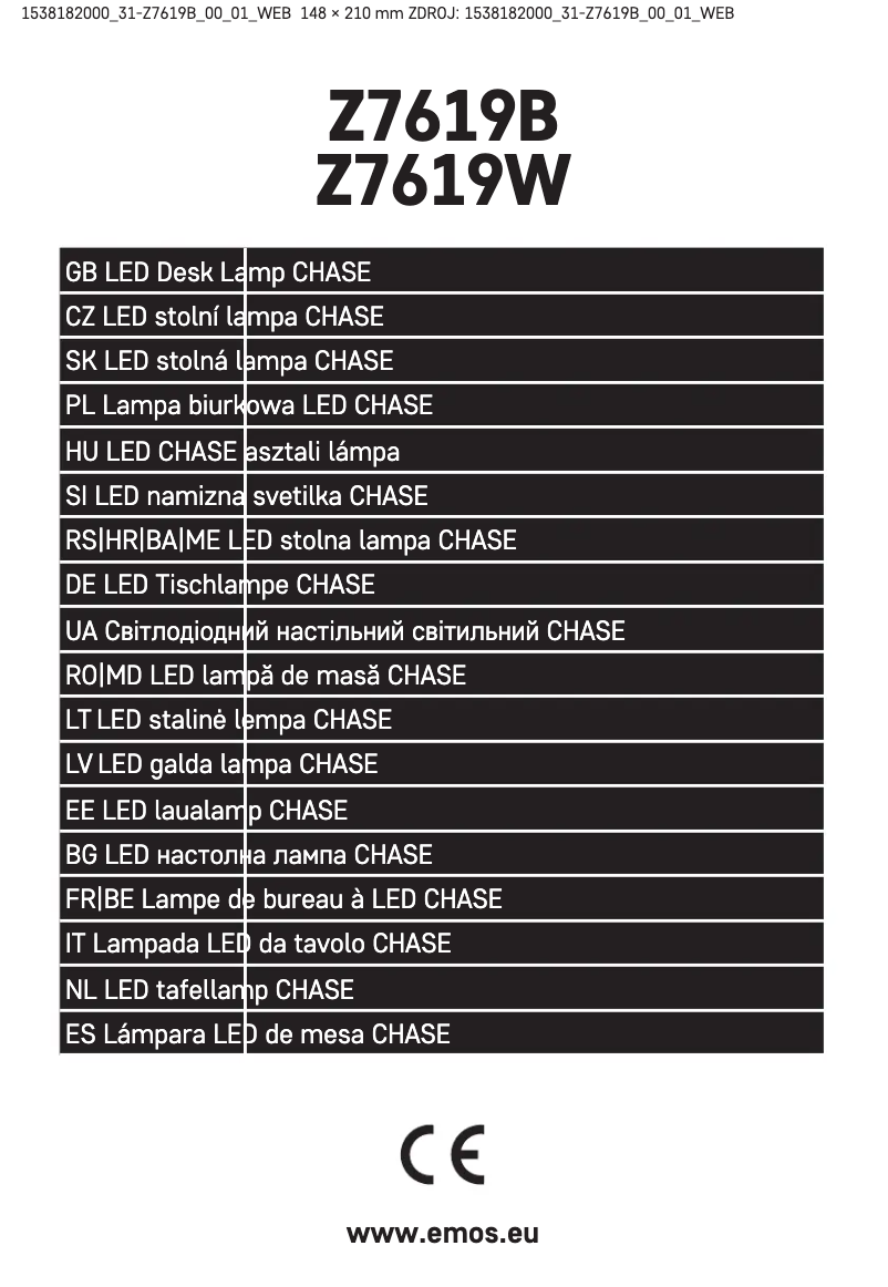 Page 1 de la notice Manuel utilisateur Emos Z7619B