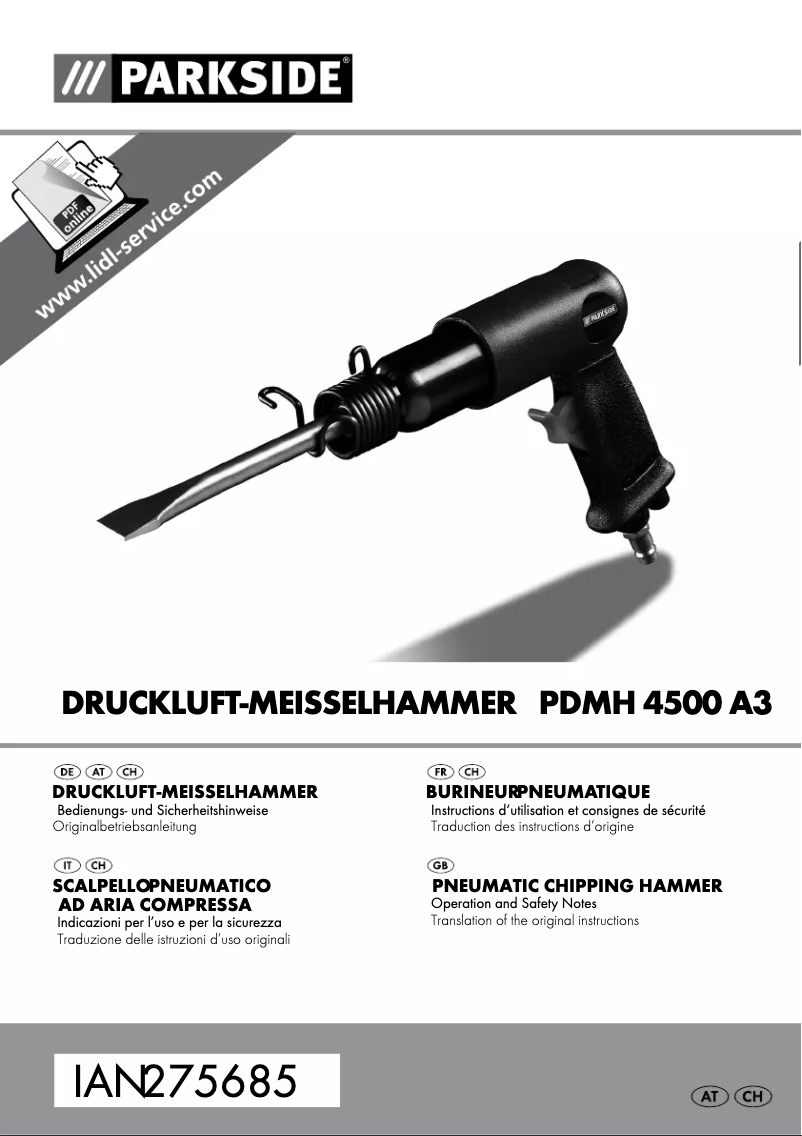 Page 1 de la notice Manuel utilisateur Parkside PDKS 6.0 A1