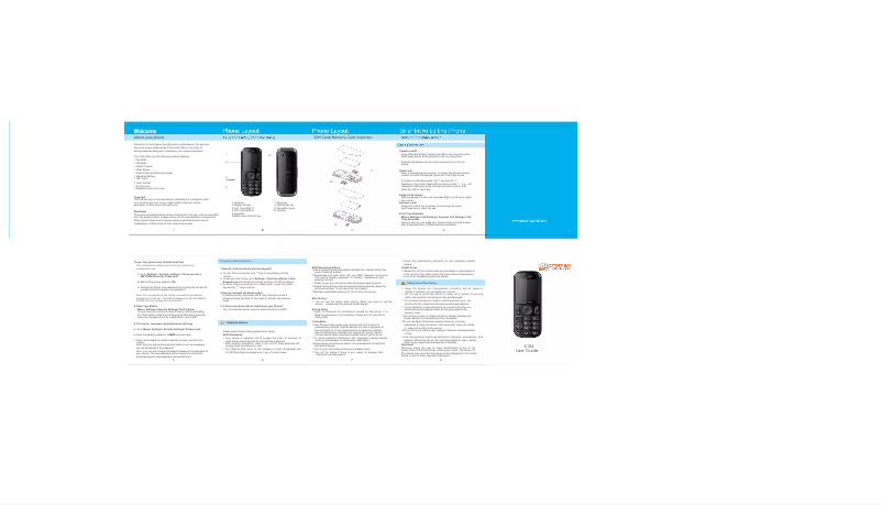 Page 1 de la notice Manuel utilisateur Micromax X104