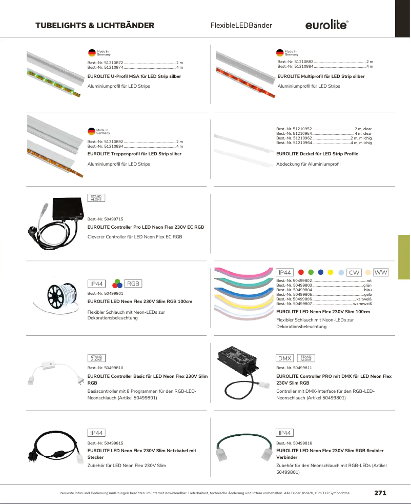 Page n°1 - Catalogue Eurolite LED Neon Flex Controller Pro
