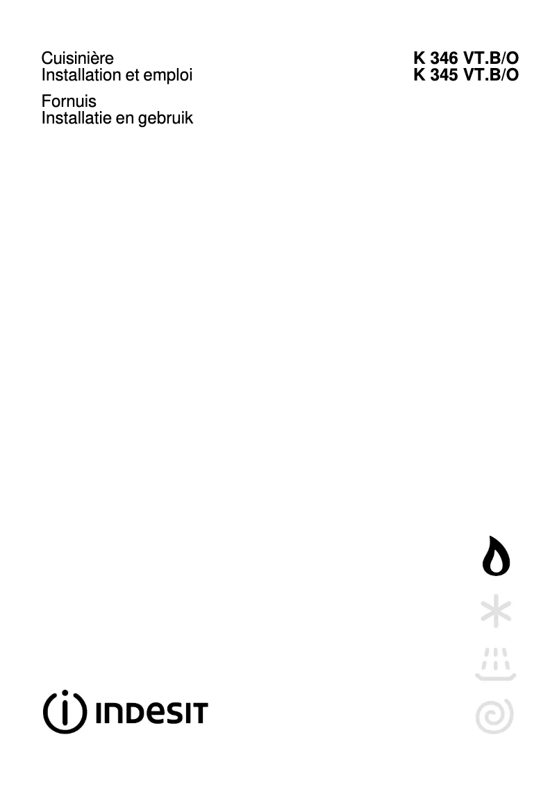 Page n°1 - Manuel utilisateur Indesit K 346 GX