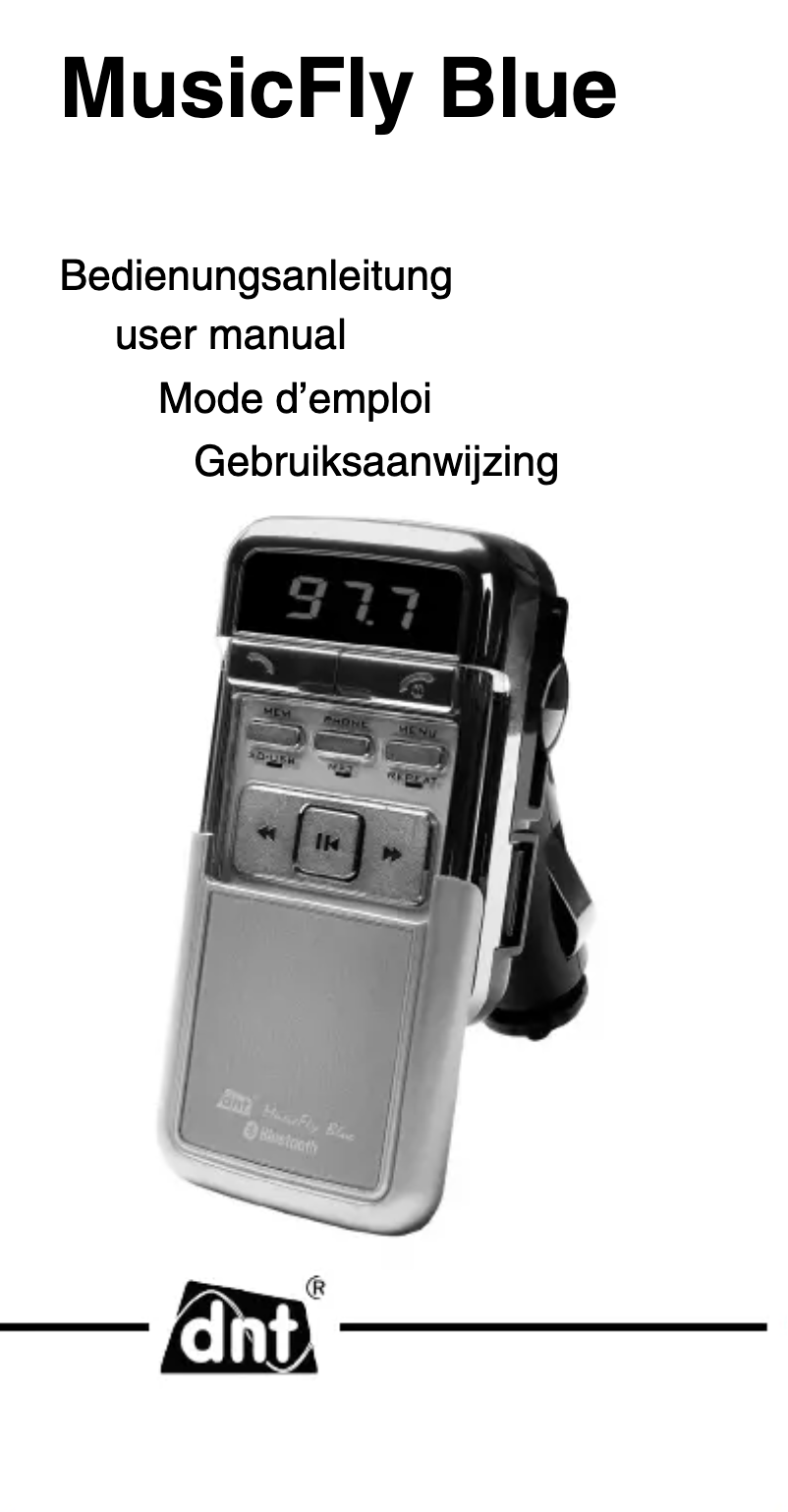Page 1 de la notice Manuel utilisateur dnt MusicFly Blue