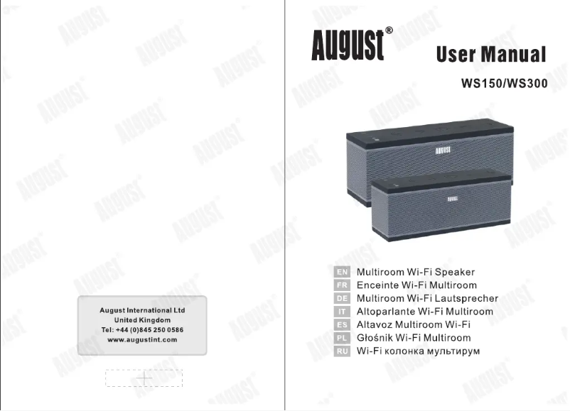 Page 1 de la notice Manuel utilisateur August WS300