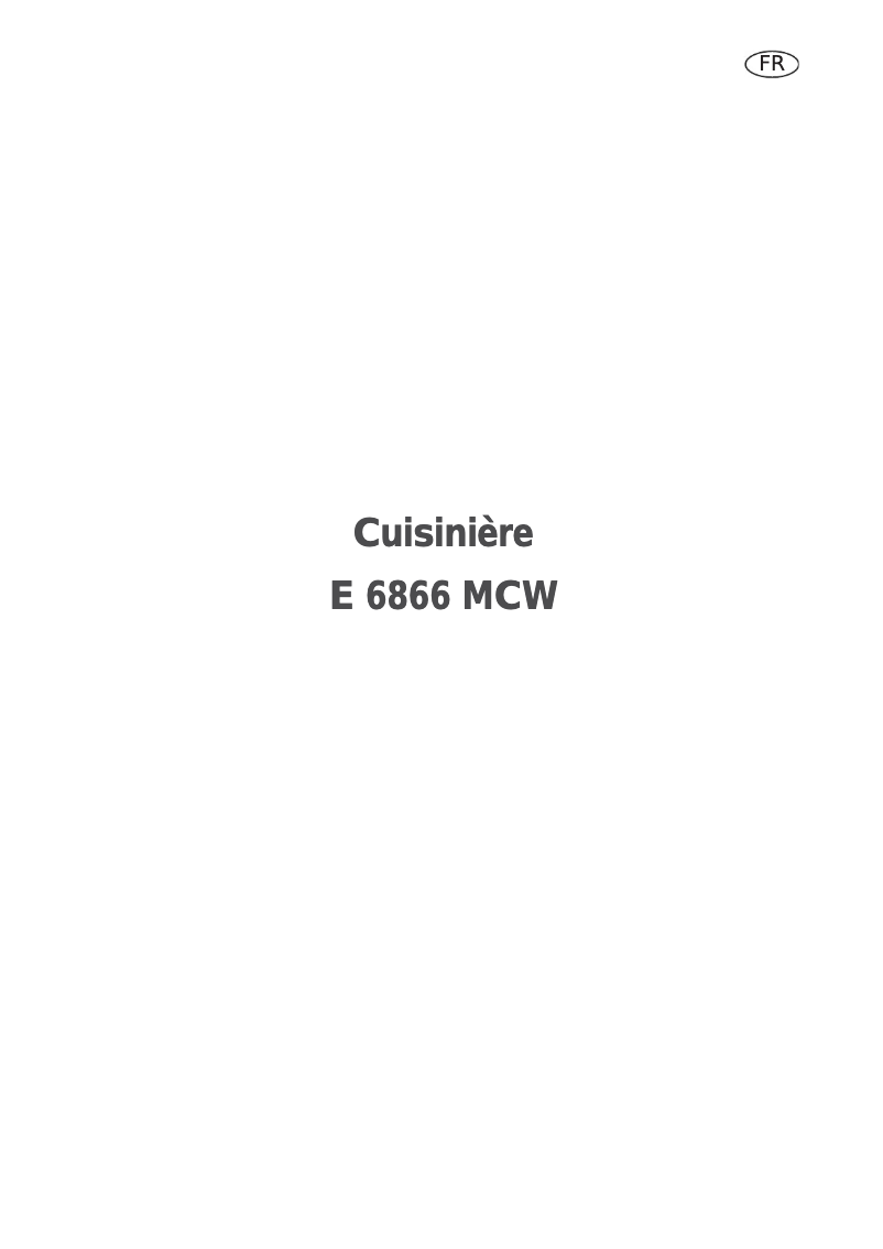 Page n°1 - Manuel utilisateur Arthur Martin-Electrolux E6866MCW