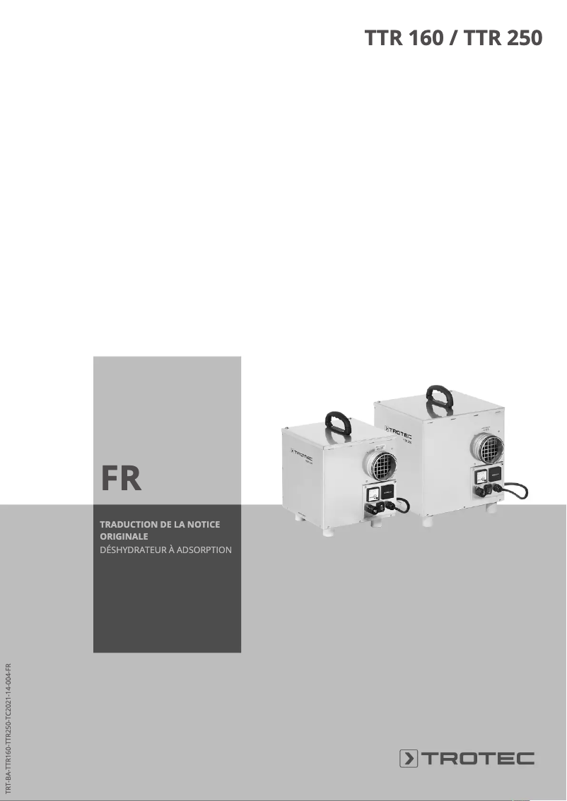 Image de la première page du manuel de l'appareil TTR 250