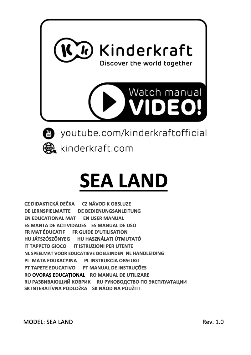 Page n°1 - Manuel utilisateur Kindercraft SEA LAND