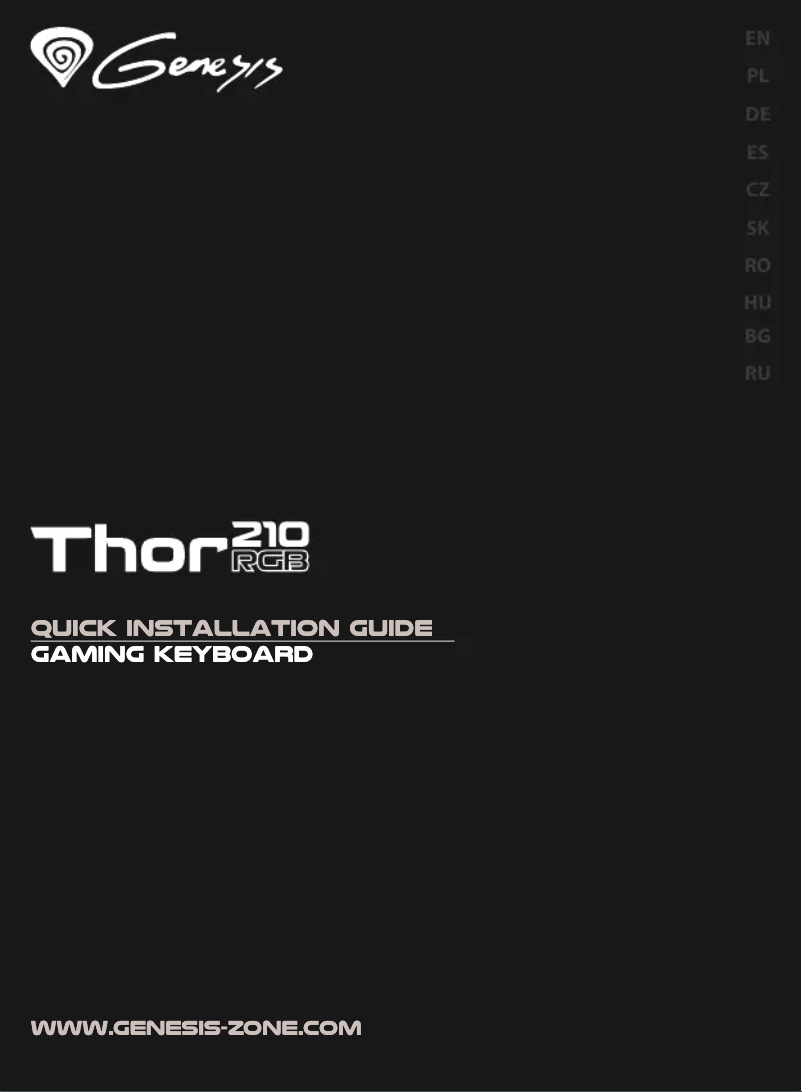 Image de la première page du manuel de l'appareil Thor 210 RGB