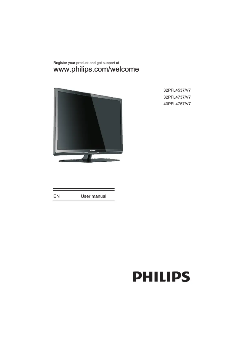 Page 1 de la notice Manuel utilisateur Philips 32PFL4537