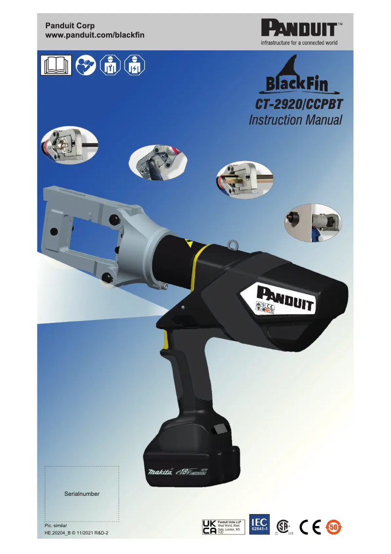 Page n°1 - Manuel utilisateur Panduit CT-2920/CCPBT