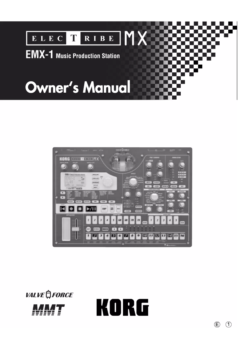 Page 1 de la notice Manuel utilisateur Korg Electribe MX-SD