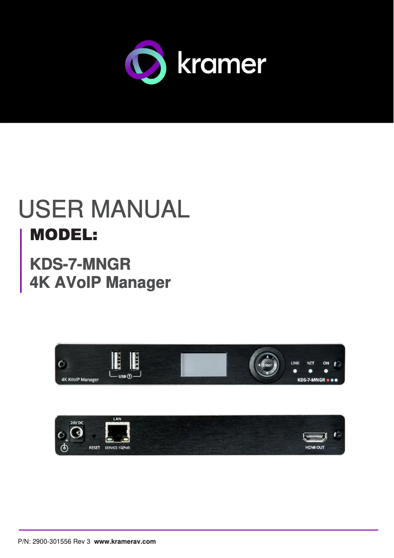 Image de la première page du manuel de l'appareil KDS-7-MNGR