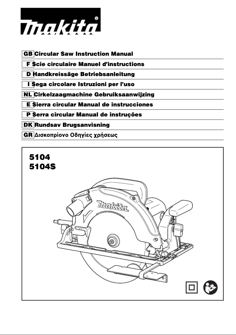 Page 1 de la notice Manuel utilisateur Makita 5104S