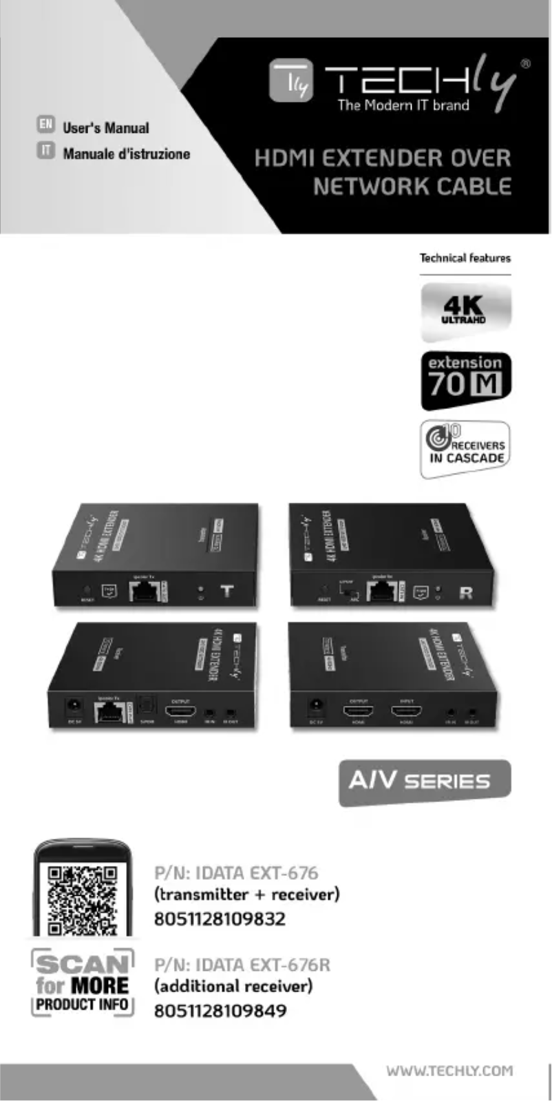 Page 1 de la notice Manuel utilisateur Techly IDATA EXT-676