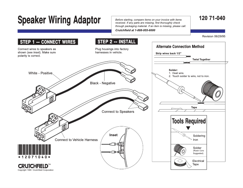 Page n°1 - Manuel utilisateur Metra 71-045