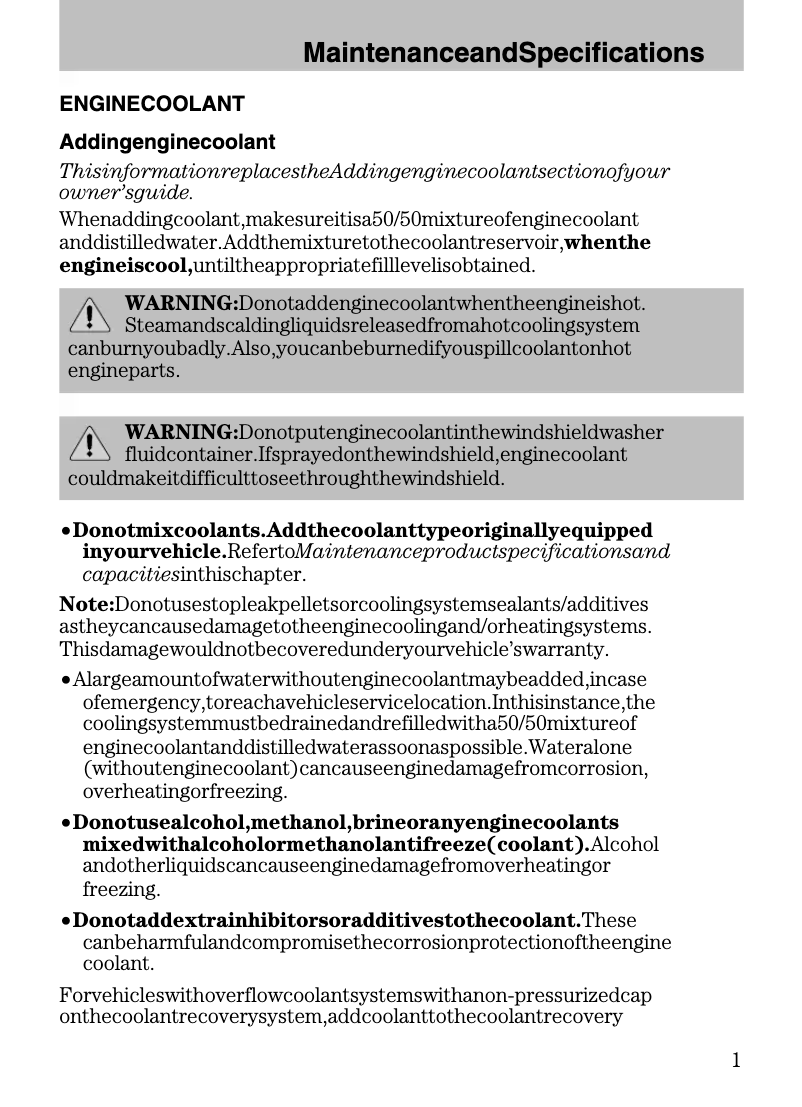 Page n°1 - Manuel utilisateur Ford Flex (2009)