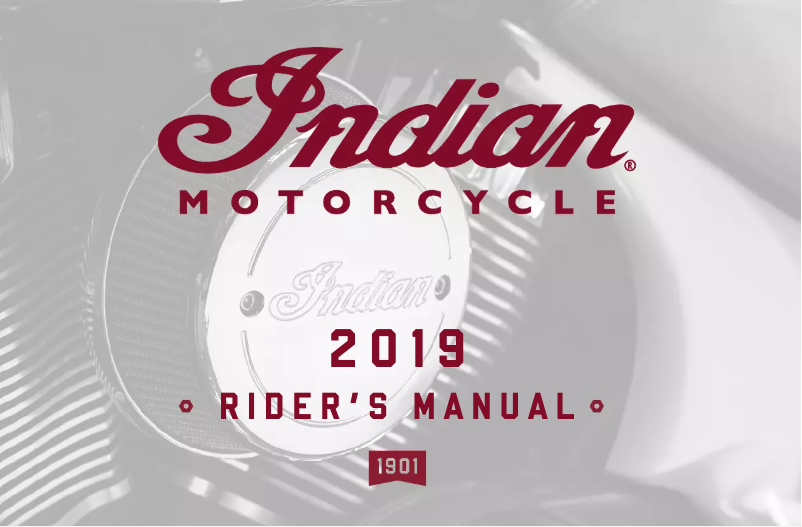Page 1 de la notice Manuel utilisateur Indian Roadmaster Limited (2019)