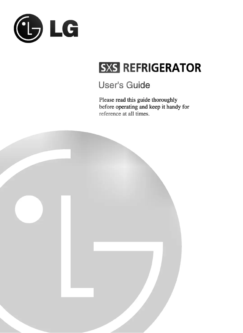 Page 1 de la notice Manuel utilisateur LG GR-B207EC