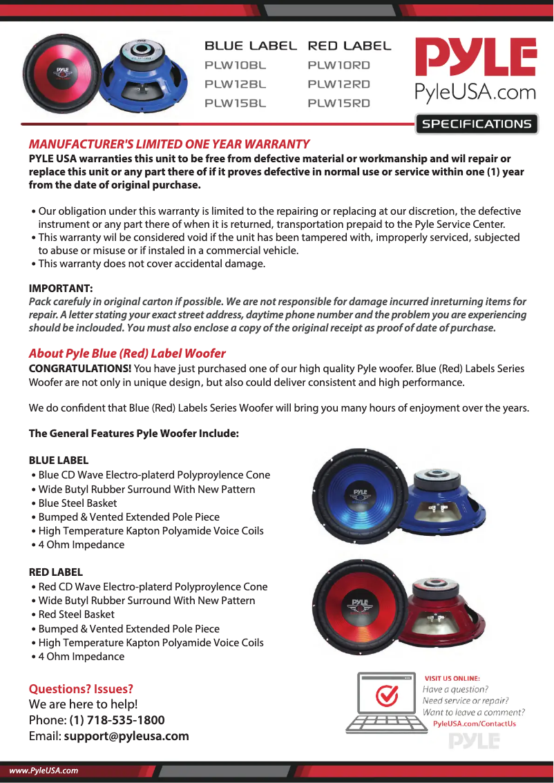 Imagen de la primera página del manual del dispositivo PLW12BL