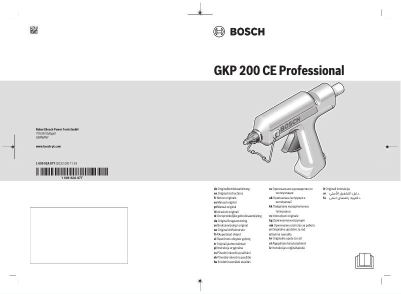 Page 1 de la notice Manuel utilisateur Bosch GKP 200 CE Professional
