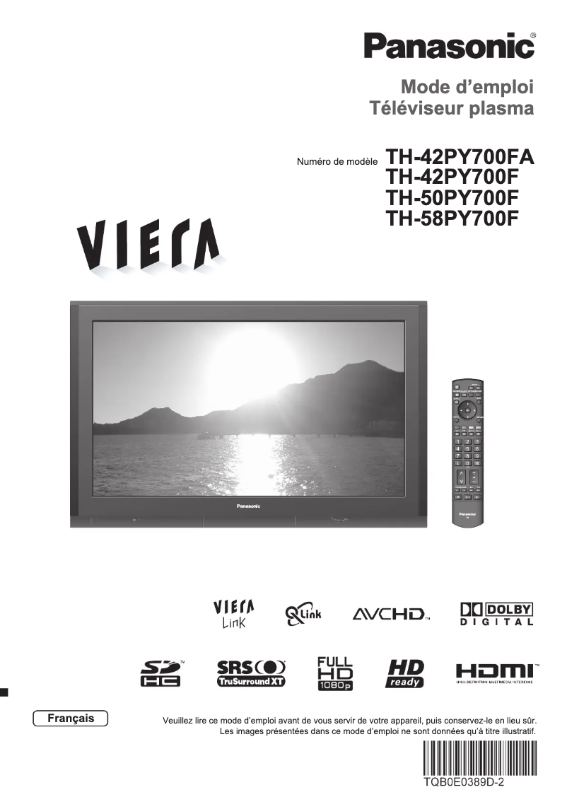 Página 1 del manual Manual de usuario Panasonic TH-58PY700F