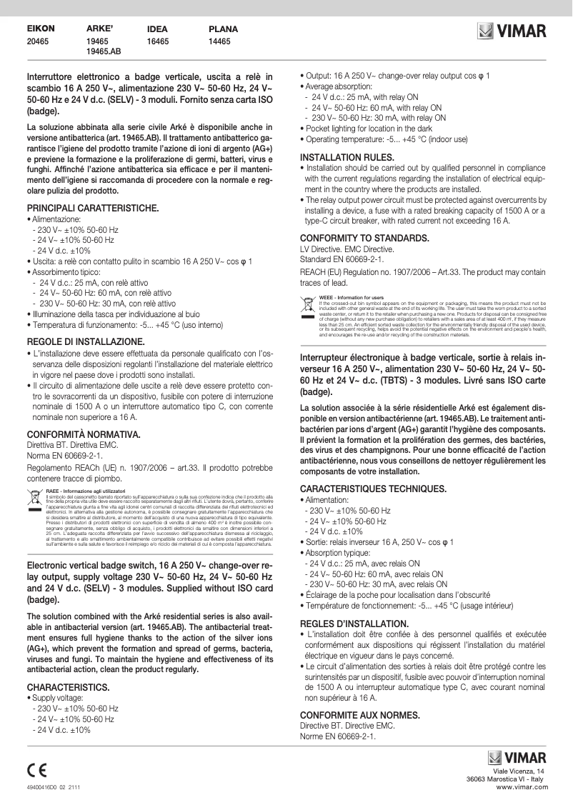 Image de la première page du manuel de l'appareil 19465.B