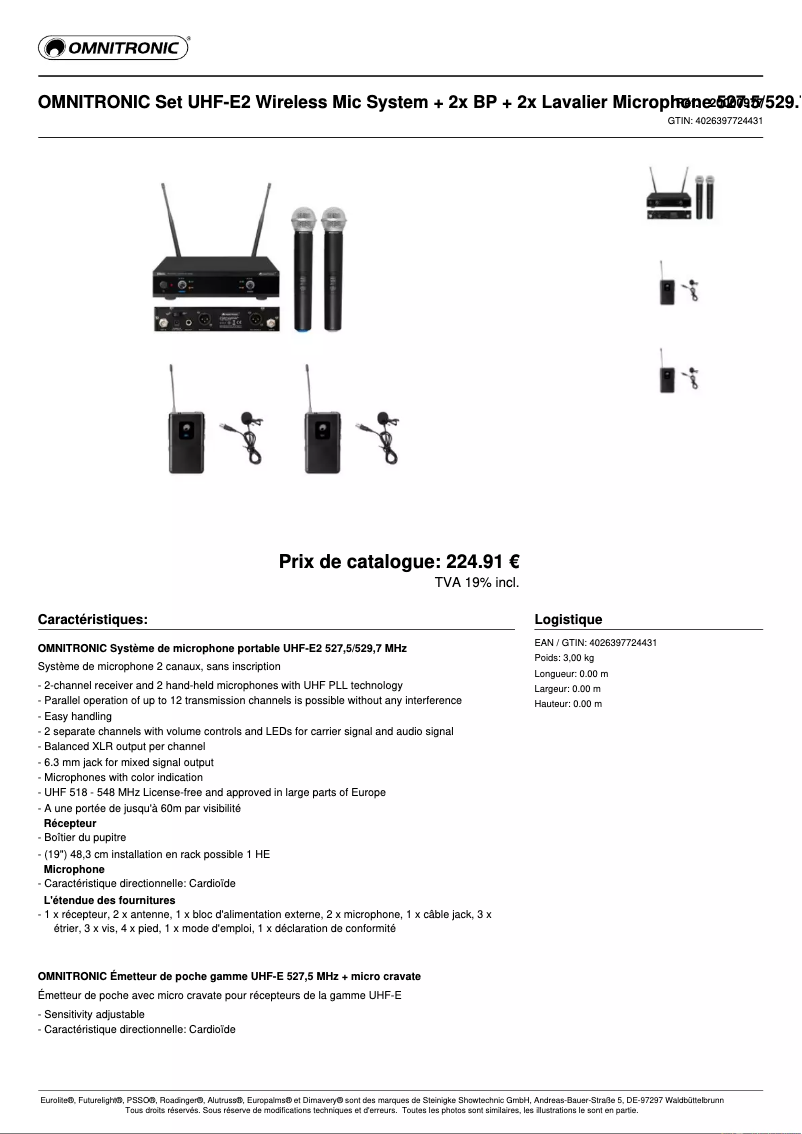 Image de la première page du manuel de l'appareil E2