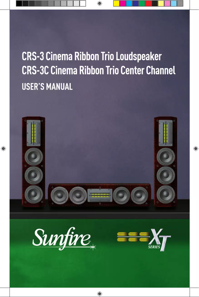 Page 1 de la notice Manuel utilisateur Sunfire Cinema Ribbon Trio CRS-3C