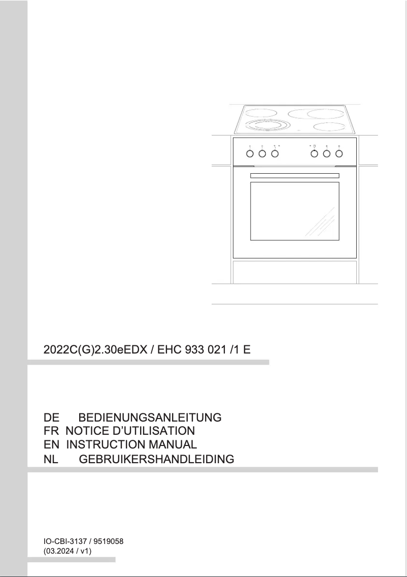 Image de la première page du manuel de l'appareil EHC 933 021 E