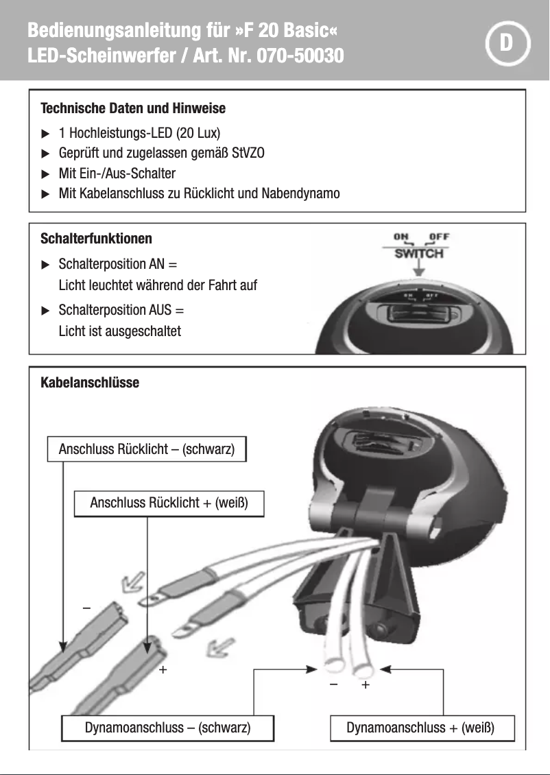 Página 1 del manual Manual de usuario Fuxon F 20