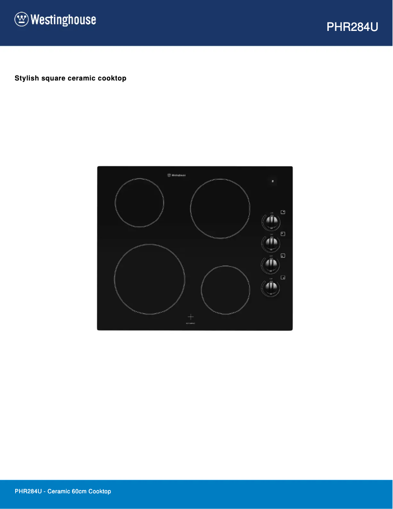 Image de la première page du manuel de l'appareil PHR284U
