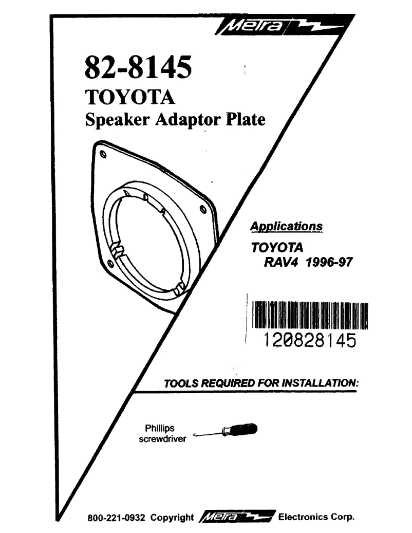 Page 1 de la notice Manuel utilisateur Metra 82-8145
