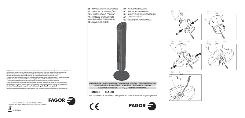 Image de la première page du manuel de l'appareil CA-80