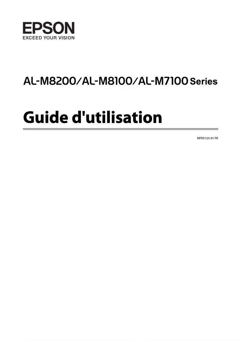 Page n°1 - Manuel utilisateur Epson WorkForce AL-M8100DTN