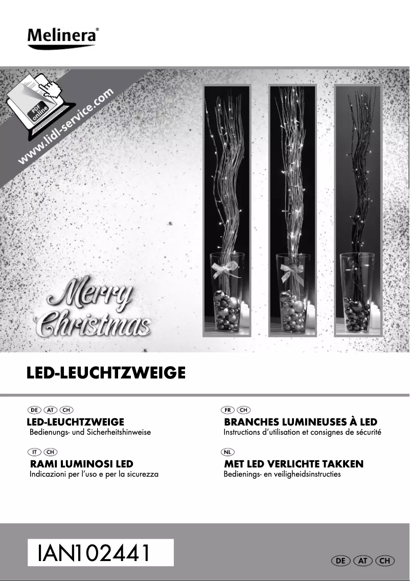 Page 1 de la notice Manuel utilisateur Melinera IAN 102441