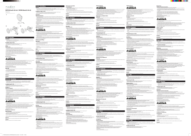 Page 1 de la notice Manuel utilisateur Nedis FNTR10CWT40H