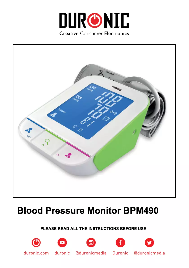 Image de la première page du manuel de l'appareil BPM490