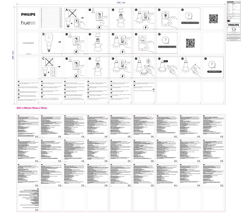 Image de la première page du manuel de l'appareil Hue White Ambiance E27
